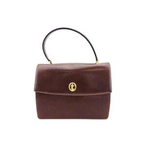 a.testoni Handbag Brown gold Women Authentic secondhand